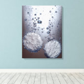 Bicarbonaat van natriumzout in water canvas afdruk (Insitu (Houten vloer))