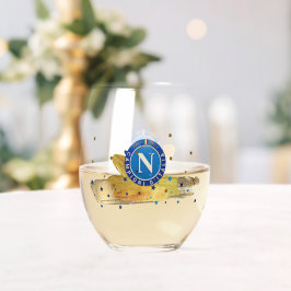 Bicchiere commemorativo scudetto Napoli Wijnglas Zonder Voet