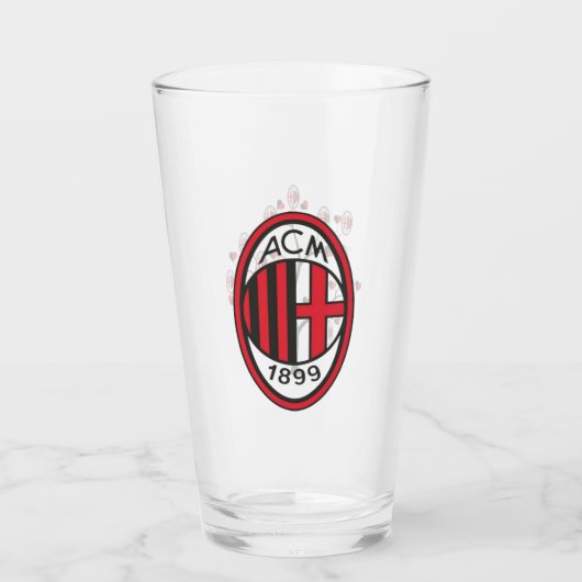 Bicchiere Milan calcio Glas (Achterkant)