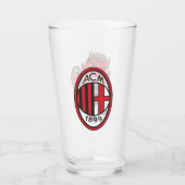 Bicchiere Milan calcio Glas (Achterkant)