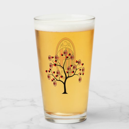 Bicchiere Milan voetbal Glas (Voorkant gevuld)