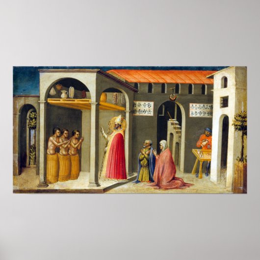 Bicci di Lorenzo Saint Nicholas Resuscitate Poster (Voorkant)