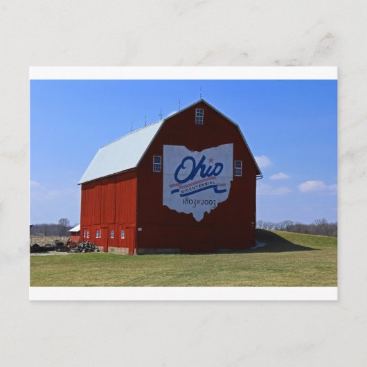 Bicentennial Barn Red Briefkaart (Voorkant)