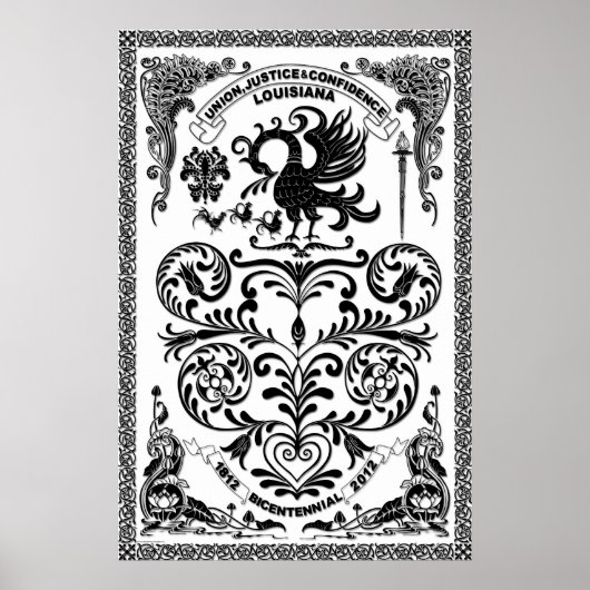 Bicentennial Louisiana Mardi Gras Partij Poster (Voorkant)