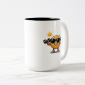 Bicep Bagel Tweekleurige Koffiemok (Voorkant rechts)