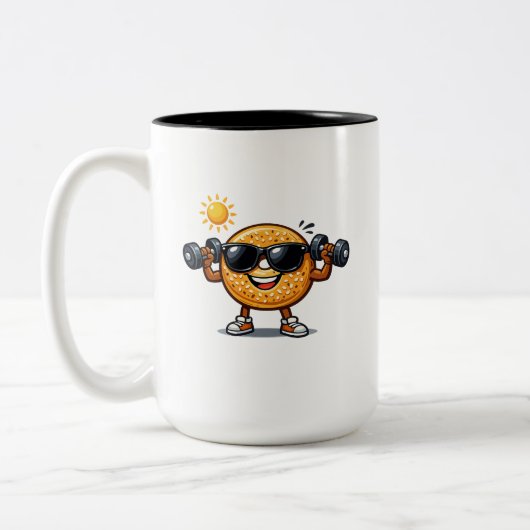 Bicep Bagel Tweekleurige Koffiemok (Links)