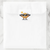 Bicep Bagel Vierkante Sticker (Tas)