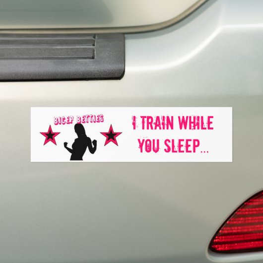 Bicep Betties Bumpersticker (Op auto)