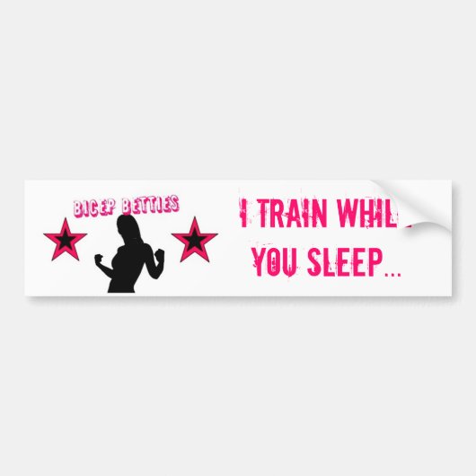 Bicep Betties Bumpersticker (Voorkant)