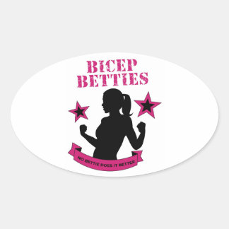 Bicep Betties Ovale Sticker