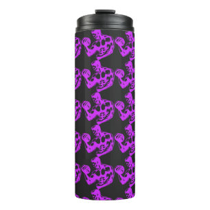 Bicep Curl Minimalist Gym - Purple Fitness Design Thermosbeker