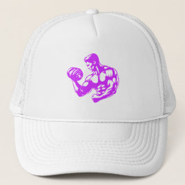 Bicep Curl Minimalist Gym - Purple Fitness Design Trucker Pet