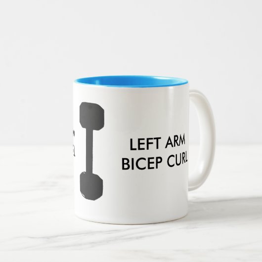 Bicep Curl-Mok Tweekleurige Koffiemok (Voorkant rechts)