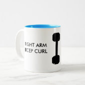 Bicep Curl-Mok Tweekleurige Koffiemok (Voorkant links)