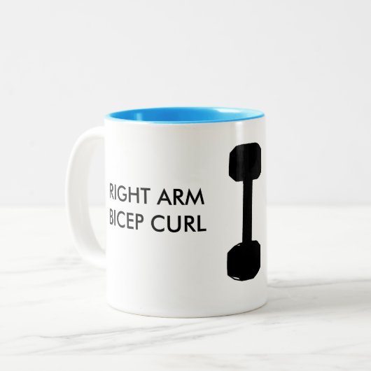 Bicep Curl-Mok Tweekleurige Koffiemok (Voorkant links)