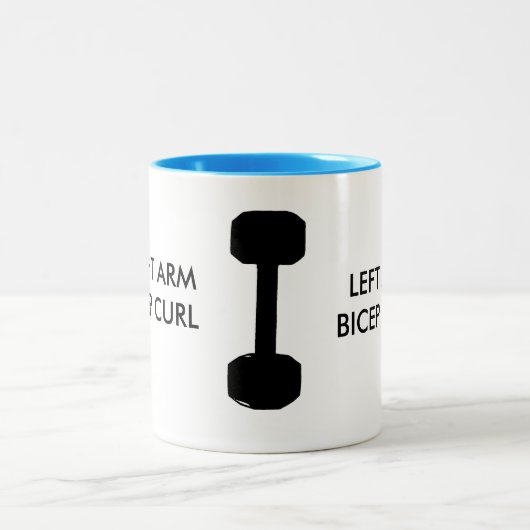 Bicep Curl-Mok Tweekleurige Koffiemok (Center)