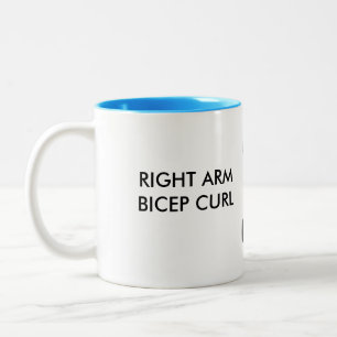Bicep Curl-Mok Tweekleurige Koffiemok