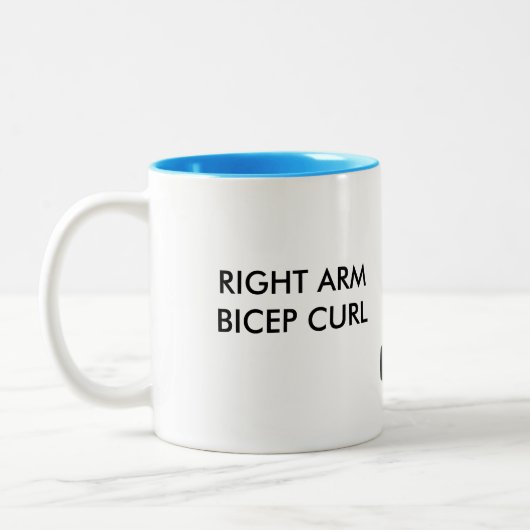 Bicep Curl-Mok Tweekleurige Koffiemok (Links)