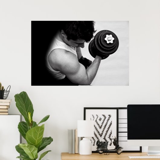 BICEP CURL POSTER (Thuiskantoor)