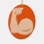 Biceps Emoji Keramisch Ornament (Rechts)