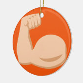 Biceps Emoji Keramisch Ornament (Links)
