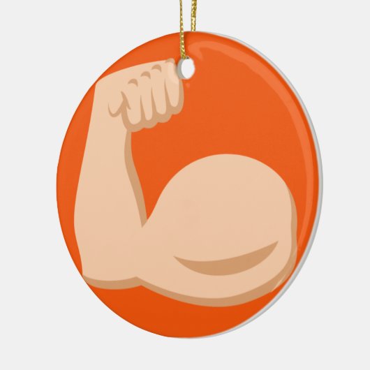 Biceps Emoji Keramisch Ornament (Links)