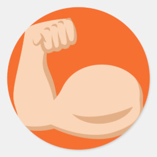 Biceps Emoji Ronde Sticker