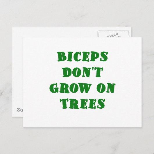 Biceps groeien niet aan bomen briefkaart (Voorkant / Achterkant)