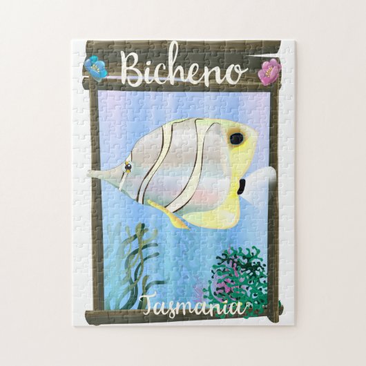 Bicheno Tasmanië vintage reisposter Legpuzzel (Verticaal)