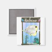 Bicheno Tasmanië vintage reisposter Magneet (Voorkant / Achterkant)