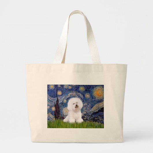 Bichon 1 - Sterrennacht Grote Tote Bag (Voorkant)