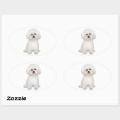 Bichon B Ovale Sticker (Vel)