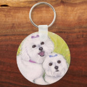 Bichon Babies sleutelring Sleutelhanger (Voorkant)