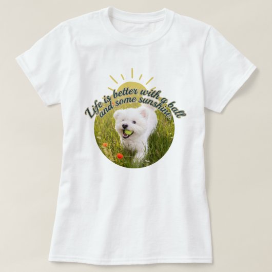 Bichon & Bal Zonnebloemdagen T-shirt (Design voorkant)