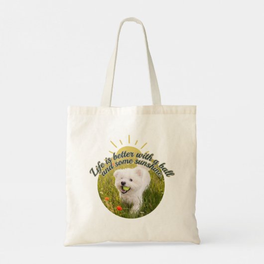Bichon & Bal Zonnebloemdagen Tote Bag (Achterkant)