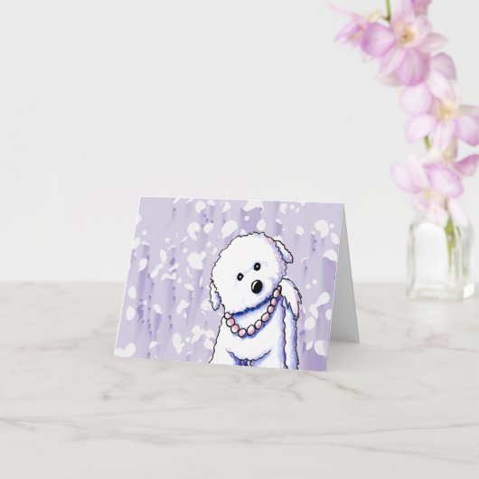 Bichon bedankkaart kaart (Orchidee)