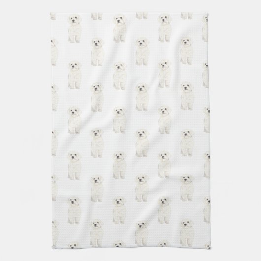 Bichon Bolognese Coton De Tulear Havanese Maltese Theedoek (Verticaal)