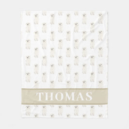 Bichon Bolognese Havanese Maltese Katoen Havapoo Fleece Deken