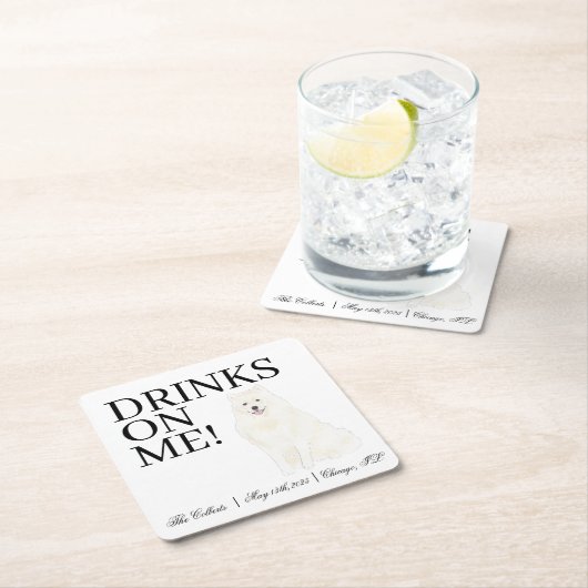 Bichon, Bolognese, Havanese, Maltezer Bruiloft Kartonnen Onderzetters (Insitu)