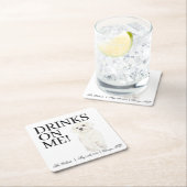 Bichon, Bolognese, Havanezer, Maltese bruiloft Kartonnen Onderzetters (Insitu)