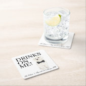 Bichon, Bolognese, Havanezer, Maltese bruiloft Kartonnen Onderzetters (Insitu)