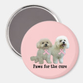 Bichon borstkankermagneet magneet (Voorkant / Achterkant)