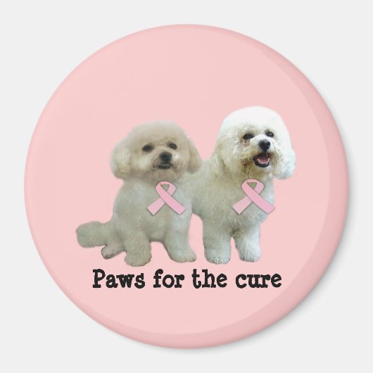 Bichon borstkankermagneet magneet (Voorkant)