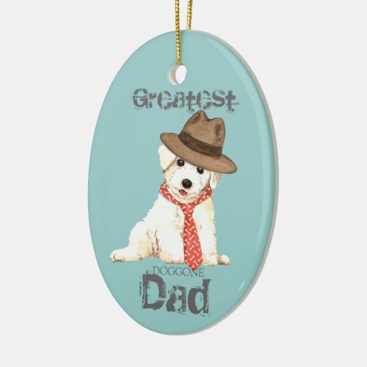 Bichon Dad Ceramic Ornament (Links)