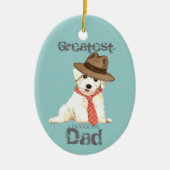 Bichon Dad Ceramic Ornament (Voorkant)