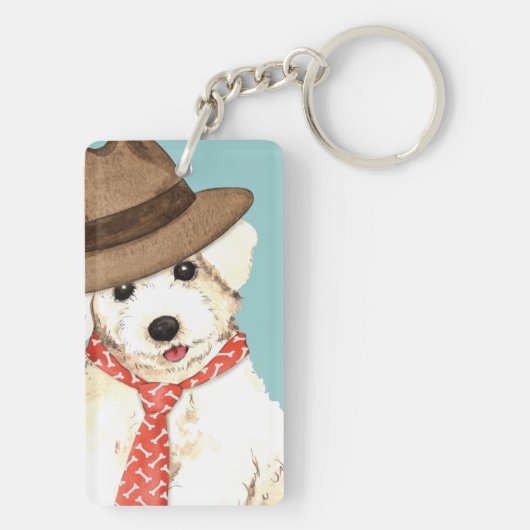 Bichon Dad Sleutelhanger (achterkant)