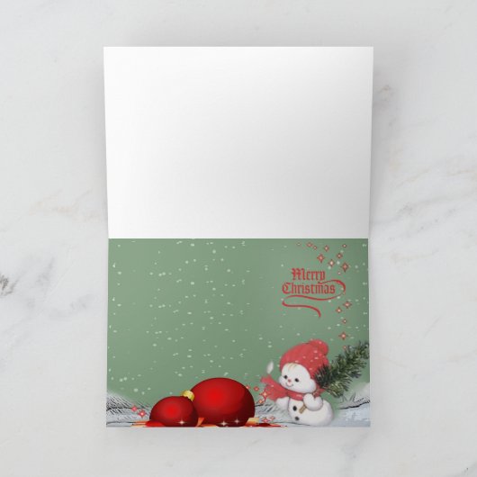 Bichon die u vrolijke Kerstmiskaarten wensen Feestdagen Kaart (Binnen)