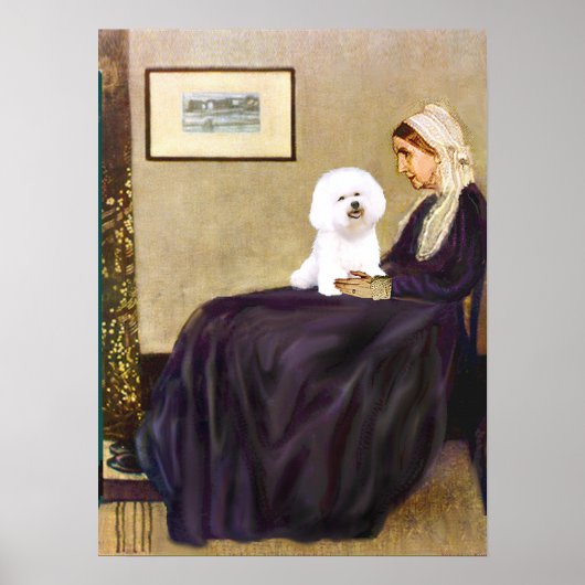 Bichon Frise 1 - Moeder van Whistler Poster (Voorkant)