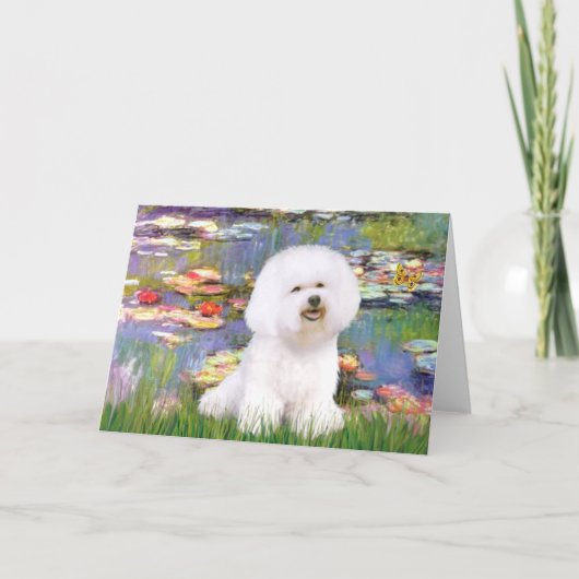 Bichon Frise 1 - Waterlelies 2 Kaart (Voorkant)