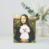 Bichon Frise 2R - Mona Lisa Briefkaart (Staand voorkant)